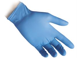 GUANTI NITRILE BLU' R 70 PZ.100 S S/POLVERE Gr.4,9