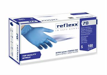 GUANTI NITRILE BLU' R 70 PZ.100 XL S/POLVERE Gr.4,9