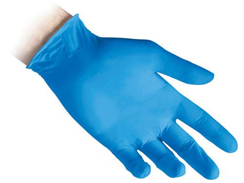 GUANTI NITRILE BLU' N80B S PZ.100 SENZA POLVERE