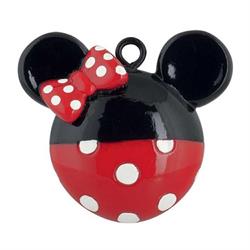 MINNIE DECORO RESINA D. 40 RED BLACK