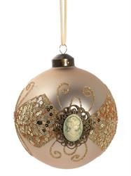 SFERA VETRO DECORO CAMEO DIAM. 10 ORO