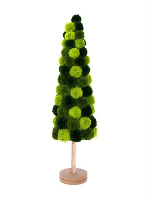 ALBERO POMPON VERDE CM. 22X80 H. POLIESTERE