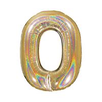 PALLONE FOIL GLITTER GOLD CM.100 NUMERO 0