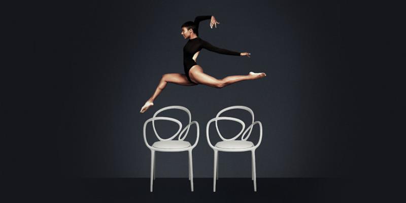 POLTRONA LOOP CHAIR BLACK QEEBO