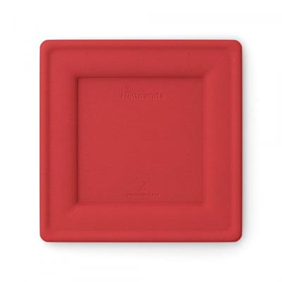 PIATTO QUADRO 20X20 PZ. 8 NATURANDA ROSSO