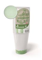 BICCHIERE COMPOSTABILE  220ML PZ.20 VERDE NATURANDA