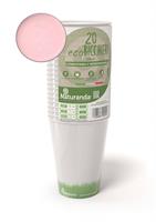 BICCHIERE COMPOSTABILE  220ML PZ.20 ROSA NATURANDA