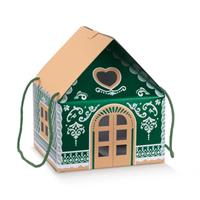 SCAT. CASETTA C.CORDINO  245X245X15 KRAFT/VERDE LITTLE HOUSE