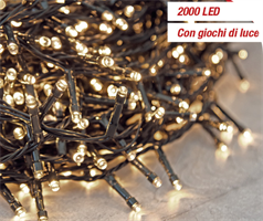 MINI LUCI 2000 LED BIANCO CALDO X ESTERNO MT.73