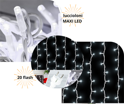 LUCI 100 MAXI LED +FLASH LUCE FREDDA COLLEG.