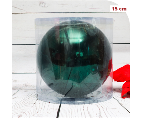 SFERA PLASTICA DIAM. 15 LUCIDA VERDE BOSCO