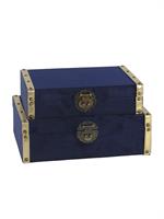 BAULE LEGNO CM.31X21X8 H. VELVET BLU