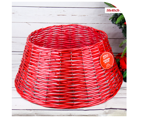 CESTA COPRIBASE X ALBERO CM.58X40X26 ROSSA