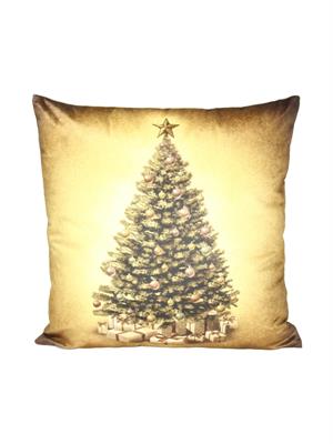 CUSCINO VELVET DEC. ALBERO CM. 45X45