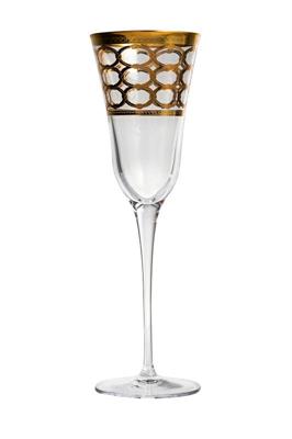 CALICE VETRO LUXURY GOLD ML.240 FLUTES