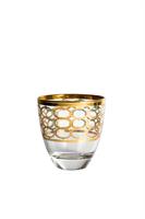 BICCHIERE VETRO LUXURY GOLD ML.300 TUMBLER ACQUA