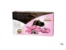 CONFETTI CIOCCOLATO FONDENTE ROSA KG.1