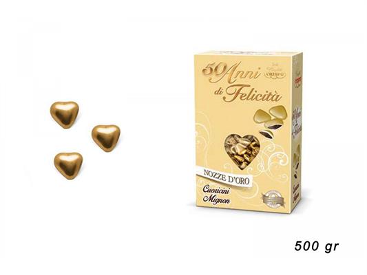 CONFETTI CUORICINI MIGNON ORO GR.500