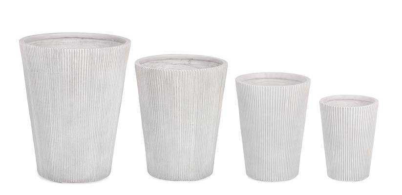 VASO CACHEPOT CILINDRO D.30 H.40 ARGILLA BIANCO