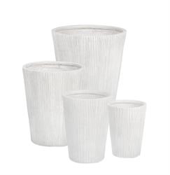 VASO CACHEPOT CILINDRO D.37 H.46 ARGILLA BIANCO