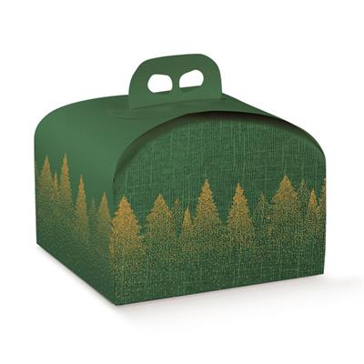 SCAT. PANETTONE 24,5X24,5X13 GREEN FOREST