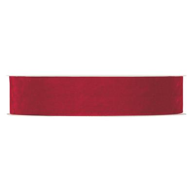 NASTRO DOUBLE VELVET MM.25 MT.30 RED