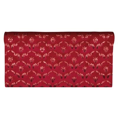 RUNNER VELVET FLORENCE  ROLL CM.48X180 RED/GOLD