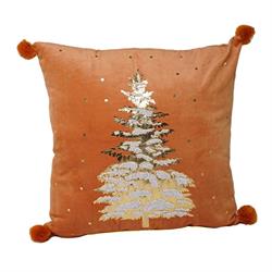 CUSCINO COTONE CM.45X45 CARAMELLO DEC ALBERO