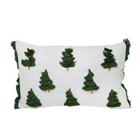 CUSCINO ARREDO COTONE CM.30X50 VERDE DEC ALBERO