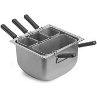 CUOCIPASTA INOX QUADRO  A 4 SETTORI CM.38X35 Lt.22