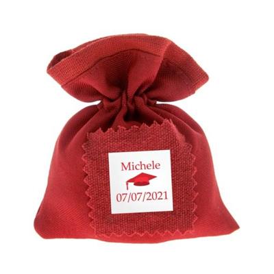 SACCHETTO LAUREA RED CM.10X12 PERSONALIZZABILE