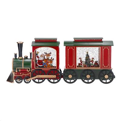 TRENO CON CARROZZA CM.48X9X20 H. CON ACQUA E LUCI